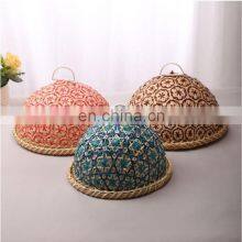 Hot Sale Colorful Bamboo Food Cover Tray With Dome Mesh Vietnam Supplier thumbnail-1