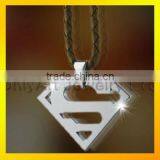 Latest Tungsten Carbide Superman Necklace Pendant thumbnail-1