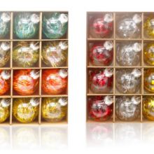 Wholesale Custom Design Handmade Decorative Christmas Tree Ornament Hanging Glass Ball