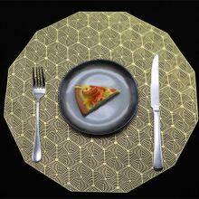 Round Shape PVC Placemats Sector Vinyl Pressed Heat Resistant Table Mats Placemat Party Decoration thumbnail-2