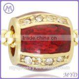 Customized Hand Enamel Crystal Paved Easter Egg Bead thumbnail-2