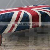S-150-1 European Style Bench Stool Union Jack Fabric Covered Ottomans thumbnail-4