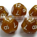 High quality dice with colored dots