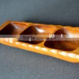 3 slot wooden tray New Wooden Tray For Storage Nuts