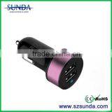 Lastest Design Best Quality 5V 2.1A Dual Port Electric Multiple Mobile Phone Car Charger thumbnail-1