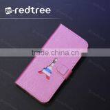 Fashionable Lady Design pu Leather Card Holder Mobile Cover Case