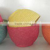 High Quality Newest Design Eco-friendly Wheat Straw Storage Basket thumbnail-2