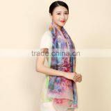2016 Summer High Quality Digital Printed 100%pure Silk Scarf, Hangzhou Factory Silk Scarf Shawl,modern Vintage Style Scarf Supplier's Choice thumbnail-2