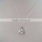 Latest Party Jewelry Little Dainty Necklace Silver Campfire Necklace 2015 thumbnail-3