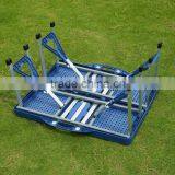 Portable Plastic Folding Picnic Table and Chairs thumbnail-3