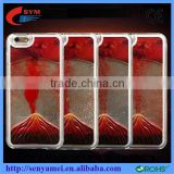 Volcano moving liquid mobile phone case for iphone 6/6 plus cover