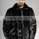 mk14282 New Mink piece fur coat for men