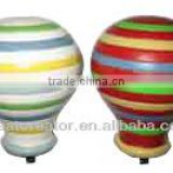 Kids Curtain Rods With Striped Ball Finials