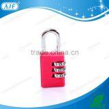 AJF 2015 New Arrival High Security 3 Dials Square Shape Aluminium Material Combination Padlock thumbnail-2