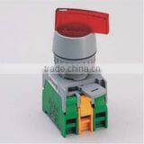 22mm IP65 Waterproof 3 Position Spring Return Long Lever Illuminated Selector Switch Neon/LED (GLSRL223) thumbnail-2