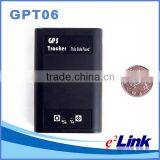 Micro gps chip tracker sim card tracker GPT06, portable gps tracker for person/pet, micro gps transmitter tracker with SOS