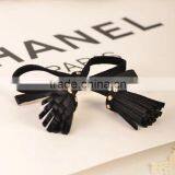 Fashion Suede Fabric Cloth Bow Hairpin Tassel Pendant Duckbill Clip Fringe Side-Knotted HairClip Accessories Barrettes For Women thumbnail-4