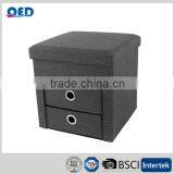 Foldable Storage Ottoman With Drawers