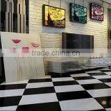 Polished Finished Pure Jet Black Glazed Porcelain Tile Azulejos thumbnail-6