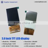square 3.0inch tft display 3.0inch 240*400 display without TP