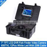 CCTV Underwater Fishing Camera Color 1/3 SONY CCD 650TVL White LED Lights Night Vision Waterproof 20M Cable Fish Finder Max 16GB thumbnail-1