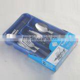 Stainless Steel Plastic Dinnerware Set With Plastic Box Packing