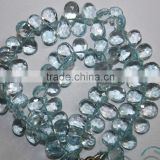 Natural Blue Topaz Faceted Pear