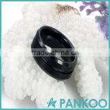 Hot Sale Wholesale Rings for Men Jewelry Trendy Black Tungsten Ring thumbnail-4