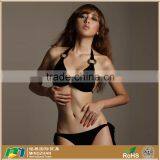 Women's Triangle Bikini Swimwear Swimsuits With Gold Rings