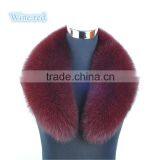 Wholesale Price Wine Red Fox Fur Shawl Collar for Women Clothes thumbnail-1