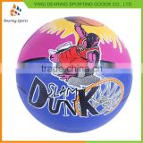 Newest selling trendy style children rubber basketball with different size