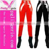 Comfortable High Waist Stretch Leggings Skinny Faux Leather Slim Pants thumbnail-5