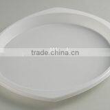 23X24cm Square Round White Plastic Fruit Plate