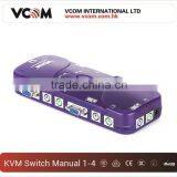 High Quality 1 to 4 Ports Push Button Auto KVM Switch thumbnail-2