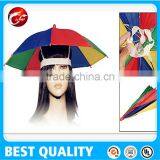 Hands Free Head Strap Sun & Rain Cap Umbrella thumbnail-1