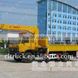 Dongfeng Flatbed Truck With 8T Crane for Sale thumbnail-1