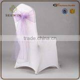 Transparent Cheap Organza Chair Cover thumbnail-3