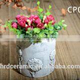 Unique Design Pot Cement Flower Pot for Plant Garden Pot thumbnail-4