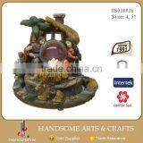 4.5 Inch Resinic Religious Items Home Functionality Decoration Holy Family Statue Rotatable Music Box thumbnail-1
