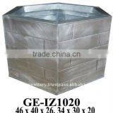 AAF Galvanized Zinc Vase,Galvanized Zinc Watering Can , Zinc Pot Planter, Zinc Planter for Gardening and Household thumbnail-1