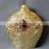 Golden Galvanized Decorative Vase