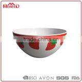 Dollar Store Items Large White Flat Bottom Strawberry Printing Chinese Melamine Bowl thumbnail-1