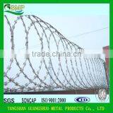 Galvanized Concertina razor barbed wire for security fence