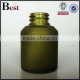 15ml High Quality Small Green Frosted Cosmetic Perfume Essential Oil Glass Bottle Black Plastic Dropper China Suppliers thumbnail-2