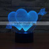 3D Illusion LOVE Gift LED Modern Night Light 7 Color Touch Table Lamp for Christmas New Year Valentine Gift thumbnail-5