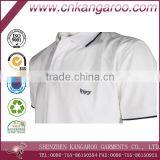 White Turndown Collar Mercerized Cotton Polo Shirts thumbnail-3