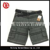 Men Cool Polyester Fashion Summer Board Cargo Shorts With Belt thumbnail-1