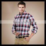 Overseas Wholesale Suppliers Sale Polyester Cotton Long Sleeve Plaid Shirt for Men thumbnail-1