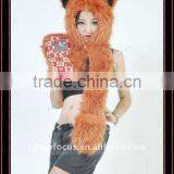 FURRY HATS WITH PAWS GOLD WOLF thumbnail-1