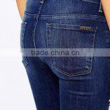Slim Fit Blue Plain Stretch Slim Jeans for Women Wholesale Factory Price thumbnail-3